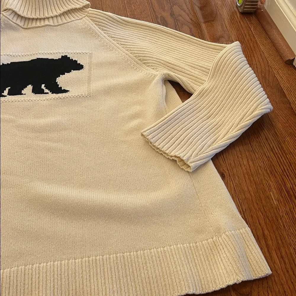 Coldwater Creek White Turtleneck Polar Bear Sweater Women’s Size Large - Picture 4 of 8